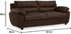 Sofa 3-Sitzer MANOA Stoff - Braun Bild 3