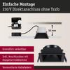 LED Einbauleuchte 3-Step-Dim Cole Coin 1er-Set IP44 eckig 88x88mm Coin 6W 470lm 230V dimmbar 2700K Schwarz Bild 5