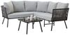 CARO-Möbel Gartenlounge-Set JAKARTA, Lounge-Set Outdoor Sofa mit Beistelltisch schwarz grau Bild 2