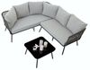 CARO-Möbel Gartenlounge-Set JAKARTA, Lounge-Set Outdoor Sofa mit Beistelltisch schwarz grau Bild 4