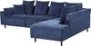 Ecksofa 4-Sitzer LUNNER Cord Dunkelblau linksseitig Bild 5