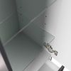 Hochschrank 120 cm anthrazit mit Glaseinlagen : Anthrazit Bild 5