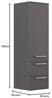 Hochschrank 120 cm anthrazit mit Glaseinlagen : Anthrazit Bild 2