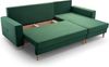 MOEBLO Ecksofa CARL, Ottomane Links als auch rechts montierbar Couch für Wohnzimmer, Schlafsofa Sofagarnitur Sofa Eckcouch L-Form Wohnlandschaft, mit Bettkasten und Schlaffunktion Bild 4