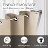tinycurtains Türvorhang mit Stange silber 55-90 cm ohne Bohren, Thermo Vorhang mit Magneten, Ösen, abdunkelnd, Polyester, blickdicht, beige Driftwood, Türgardine mit Klemmstange verdunkelnd Bild 2