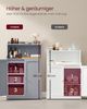 VASAGLE Badezimmerschrank, Badschrank mit 2 Türen, 2 verstellbare Eingeböden, 30 x 60 x 100 cm, Schrank für Esszimmer, Küche, Wohnzimmer, Taubengrau BBC770G02 Bild 4