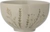 Bloomingville Schüssel Bea, Steingut, 11,5 x 6,5 cm, Handarbeit, Beige mit Blumenmotiv Bild 2