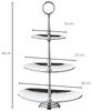 EDZARD Etagere Gulf, Edelstahl, Oval, Edelstahl, hochglanzpoliert, gehämmert, 3-stöckig, H 49 cm Bild 2