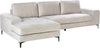 Ecksofa 4-Sitzer KIRUNA Samtstoff Hellbeige rechtsseitig Bild 4