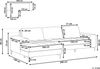 Ecksofa 4-Sitzer KIRUNA Samtstoff Hellbeige rechtsseitig Bild 3