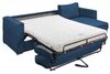 Vente-unique - LORETO Sofa SamtStoff Blau - B 223 cm152 cm x H 90 cm x L 298 cm Bild 3