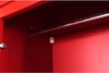 Dmora Kleiderschrank "London Telefonzelle" mit 3 Regalen und Spiegeltür, Made in Italy, Schlafzimmer Kleiderschrank, cm 68x55h215, Farbe Rot Bild 4