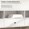 HOMCOM TV-Board TV Schrank mit Schubladen, 3 offenen Fächern (140 cm lang TV Kommode, 1 St, TV Lowboard mit Kabelmanagement), Fernsehtisch für Wohnzimmer Weiß 140 x 34 x 45 cm Bild 4