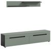 Lowboard >Canu< in Basalt Grau / Smoke Green - 170x38x33cm (BxHxT) Bild 3