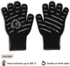 BURNHARD® Aramid Grillhandschuhe, hitzebeständige Ofenhandschuhe, Schwarz, L - XL Bild 2