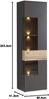 Vitrine COMO 1-trg Anschlag rechts Optik Grau / Planked Eiche von Forte Bild 2