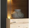 Vitrine COMO 1-trg Anschlag rechts Optik Grau / Planked Eiche von Forte Bild 3