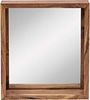 Spiegel Akazienholz 56x65 cm massivum Sydney Wandspiegel Holzrahmen rechteckig braun Badspiegel unbeleuchtet rustikaler Landhausstil Bild 4