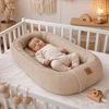 Babynestchen Neugeborene – Babynest aus Waffelpique Baumwolle – Nestchen Baby für Babybett & Kinderbett – Babykokon Tragbar – OEKO-TEX zertifiziert – Zubehör Babybett - Braun Waffelpique Bild 2