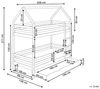 Hochbett mit Schubladen Haus Kiefernholz GIRGOLS 90 x 200 cm mit Stauraum Weiß Bild 3