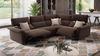 Sofanella Merida Stoffcouch Designersofa verstellbar Sofa in Hellbraun Bild 5