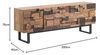 Sideboard massivum Greenland Mango Holz braun 200x75x40 cm rustikale Kommode Anrichte Massivholz mit Türen Unikat Esszimmer Wohnzimmer Bild 3