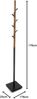 Versa 18790705 Garderobenständer Schwarz Berlin, 176 x 25 x 25 cm, Metall/Holz, 6 Haken Bild 4
