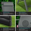 KESSER® Gartenstuhl Hochlehner mit Armlehnen | Aluminium Klappstuhl inkl. Kopfkissen Campingstuhl 7-Fach Verstellbar Rückenlehne | Atmungsaktiv & Wetterfest | Klappbar & Anti-Rutsch Anthrazit, 1 Stück Bild 5