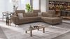 Sofanella Ecksofa AMARO Sofalandschaft Funktionssofa Stoff in Creme S: 286 Breite x 108 Tiefe Bild 2