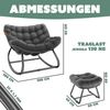 KESSER® Schaukelstuhl für drinnen & draußen ergonomischer Schaukelsessel | maximale Belastung von 120kg Relaxsessel mit Rutschfesten Füßen, Witterungsbeständig | Ideal für Balkon, Garten & Wohnzimmer Anthrazit, XXL Chillexer Pro Bild 2