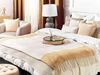 Kuscheldecke SALME Stoff 130 x 170 cm Beige Bild 2