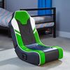 X Rocker Shadow 2.0 Floor Rocker Gaming Kinder Sessel mit 2.0 Audiosystem - Grün/Schwarz/Weiß Bild 2