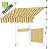 Balkonmarkise Klemmmarkise Markise 400 x 120 cm - Weiß und Orange Balkon Terrasse Fenstermarkise Bild 3