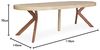 Menzzo Myriade Tisch ausziehbar, Holz, Metall, Einheitsgröße Bild 2
