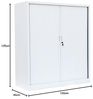 Querrollladenschrank Sideboard 120cm breit Stahl Büro Aktenschrank Rolladenschrank weiß (HxBxT) 1350 x 1200 x 460 mm / 555147 Bild 2