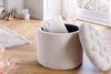 riess-ambiente Sitzhocker MODERN BAROCK 50cm champagner · Aufbewahrungskorb mit Bouclé-Bezug (Einzelartikel, 1 St), zylinderförmig · rund · abnehmbarer Deckel · mit Stauraum · Wohnzimmer Bild 4