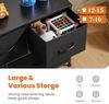 Sweetcrispy Kommode mit 5 Schubladen, Stoff Schubladenschrank, Schmal Schrank, Kommode Schlafzimmer, Industrial Stil für Wohnzimmer, Kinderzimmer, Flur Aufbewahrungsschrank, Schwarz Bild 4