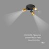 SLV PURI 2.0 Dome, Wand- und Deckenaufbauleuchte, rund, 3 x max. 6W GU10, schwarz / gold - Wand- und Deckenleuchten Bild 3