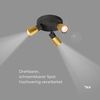 SLV PURI 2.0 Dome, Wand- und Deckenaufbauleuchte, rund, 3 x max. 6W GU10, schwarz / gold - Wand- und Deckenleuchten Bild 2
