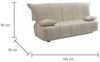 Talamo Italia - 3-Sitzer Schlafsofa Allegra, Sofa mit Trolley-Öffnung aus gepolstertem Stoff, Kissen inklusive, 100% Made in Italy, 165 x 90 x 85 cm, Beige Bild 2
