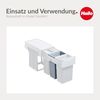 Hailo Einbaumülleimer Hailo Inneneimer 1075969 mit Deckel 10 L 226x156x350 mm 2 Henkel Bild 4