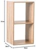 Dekoregal Bücherregal Deko 2 Ebenen Naturholzfarbe Höhe 68 cm Bild 3