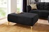 Hocker Sayar / Salome, Polyester, Stoff, Schwarz, 79 x 45 x 111 cm Bild 2