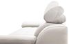 CAVADORE Schlafsofa Aniamo in Leder / Ecksofa mit Schlaffunktion, Kopfteilverstellung und großem Longchair / 270 x 80 x 165 / Kunstleder, Weiß Bild 5