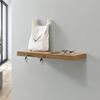 Wandregal 80 x 23,5 x 5 Hängeboard mit Schlitz Walnussimitat en. casa Bild 2