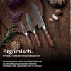 ZAYIKO Damastmesser KASSHOKU SET 3-tlg "SANTOKU, kl. SANTOKU, Officemesser" - Pakka - VG-10 Stahl Bild 4