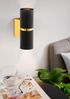 Eglo 95364 Wandleuchte Passa Up & Downlight in schwarz, gold GU10-LED 2X3W L:6cm H:17cm Bild 3