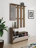 Dmora - Eingangsmöbel Sargassi, Moderner Eingang, Wandgarderobe, Multifunktions-Aufbewahrungskonsole, 100x26h190 cm, Weiß und Eiche Bild 5
