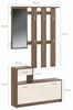 Dmora - Eingangsmöbel Sargassi, Moderner Eingang, Wandgarderobe, Multifunktions-Aufbewahrungskonsole, 100x26h190 cm, Weiß und Eiche Bild 3