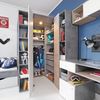 Lomadox Kleiderschrank SEATTLE-133 begehbar, 135x135cm, in Beton/weiß/Eiche Bild 3